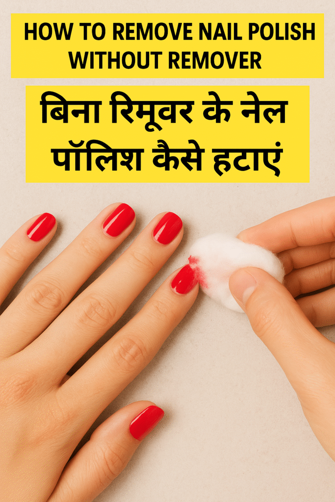 How to Remove Nail Polish Without Remover in Hindi)