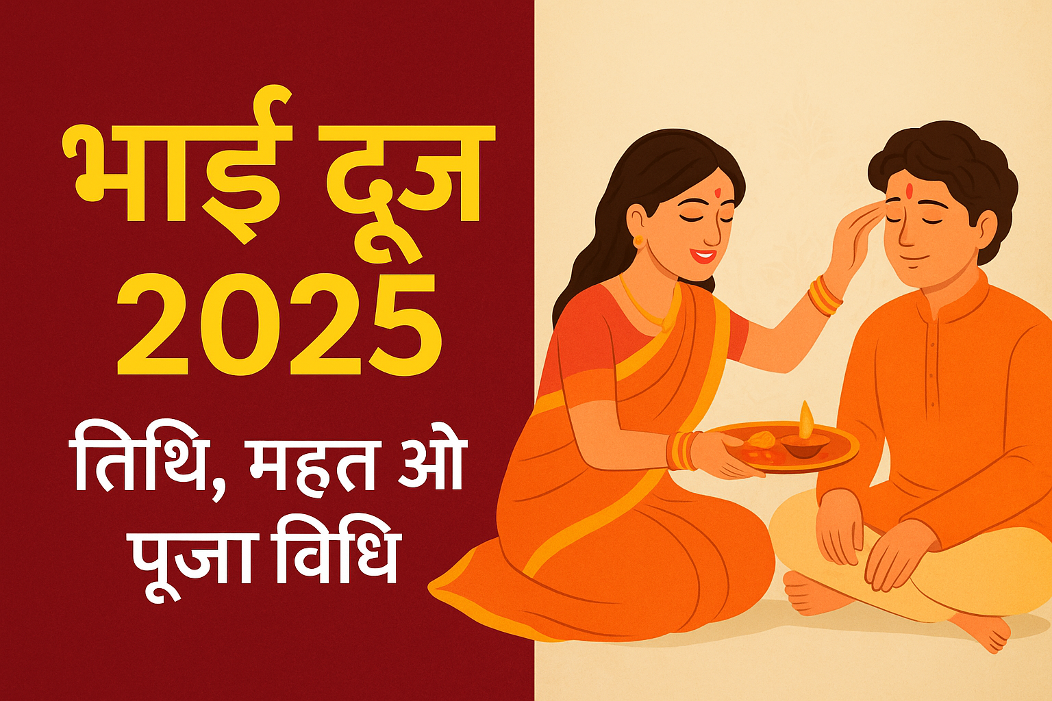 Bhai Dooj 2025:तिथि, महत्व और पूजा विधि |